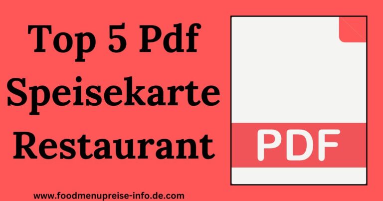 Top 5 Pdf Speisekarte Restaurant